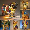 Figuritas de vinilo temáticas de perros de importación nuevas, luces nocturnas LED, esculturas artísticas de animales, decoraciones creativas para el hogar y el escritorio