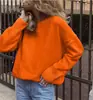 Ropa de Mujer Transfronteriza Nuevo Amazon Comercio Exterior Suéter de Doble Capa con Cuello Redondo para Mujer Europeo y Americano Holgado Otoño e Invierno Suéter Ruso