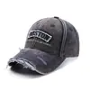 Gorra de Béisbol de Mezclilla Bordada con Letra Vintage Desgastada Unisex Primavera Verano Casual Sombrero para el Sol Tendencia Coreana