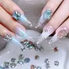 Acessórios de Unha Artística Rhinestone Elegantes Brilhantes Finos Tipo Pilha de Ovo Transparente Cor Pombo Rhinestone Acabado Unhas Usáveis Atacado