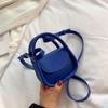 Coreano Moda Infantil Cor Sólida Bolsa Outono e Inverno Novo Vintage Ombro Crossbody Inferior Satchel Elegante Bolsa Da Moeda