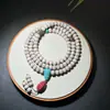 Estilo de Design Original Pulseira Bodhi Estrela e Lua de Hainan 108 Contas Alta Densidade Liso Branco Pulseira Colar Multi-Voltas Fonte de Transmissão ao Vivo