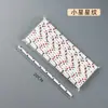 Canudos de papel coloridos descartáveis biodegradáveis criativos para decoração de suco coquetel drinks estrelas listras festa