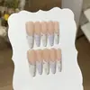 Un Diseño de Uñas con Estilo de [Chica Pintura al Óleo], Estilo Crema Fresca de Verano, Diseño de Cuadros Florales Morado Taro Pintado a Mano