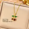 [Acero de Titanio] Collar Popular Transfronterizo Japonés y Coreano de Flor de Cerezo para Mujer, Versátil y de Moda, Accesorio de Cadena para Clavícula Incrustada de Alta Gama
