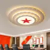 Lámpara de techo LED de estrella de cinco puntas, sala de conferencias de oficina, lámpara de fiesta supergrande, lámpara redonda nueva, 2 m fija