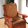 Cojín de Sofá de Madera Maciza con Respaldo Esponja Engrosada Chinoiserie Cojín de Sofá de Caoba Cojín de Silla Antideslizante Antiguo Universal para Todas las Estaciones