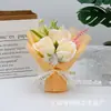 Nova Flor Artificial Flor de Sabão Rosa Produto Acabado Pequeno Buquê Decoração de Presente Lembrança de Casamento Caixa de Presente Buquê Atacado