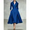 Sitio web independiente transfronterizo otoño e invierno 2026 nuevo vestido de manga larga elegante con cuello en V, entallado a la cintura, ajustado, a la moda, para mujer europea y americana