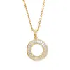 Collar para Mujer Estilo Coreano y Japonés Zircón Súper Brillante Redondo Versátil Collar para Clavícula No se Desvanece Diseño de Nicho Colgante de Moda