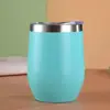 Taza para cáscara de huevo de acero inoxidable 340 taza de barriga grande en stock al por mayor con tapa para el trabajo taza para beber para el trayecto 360ml gran capacidad