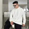 Nuevo diseño de primavera y otoño para hombre, suéter moderno de estilo coreano, moda nicho, sudadera casual de color liso, top básico