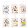Bolsa de Regalo Popular Transfronteriza para Estudiantes Temporada de Regreso a Clases Papelería para Maestros Regalo de Acompañamiento para Fiesta Bolsa de Tote de Papel Kraft