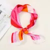 Pañuelo Cuadrado Nuevo Transfronterizo para Mujer de 70 cm Estampado Retro Seda de Imitación Pañuelo de Alta Gama Pañuelo Chal Protector Solar