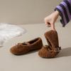 [Personalizado] C19 Zapatos de Mujer de Nueva Tendencia 2024 Estilo Invierno Forrados de Vellón para Casa y Exterior Cálidos Zapatos de Algodón Casual Puro