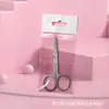 Tijeras para Cejas de Acero Inoxidable Empacadas Individualmente, Herramientas de Belleza y Maquillaje, Punta Redonda, Tijeras de Recorte para Vello Nasal Puntiagudas, Stock Listo de Fábrica