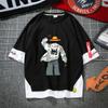 Camiseta de One Piece de manga corta con dibujos animados para hombre y mujer, con el logotipo de Esjobaro, Luffy y Solon de Barba Blanca.