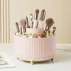 Tubo de Almacenamiento Giratorio para Brochas de Maquillaje de Escritorio Estante de Almacenamiento para Cosméticos Tocador Caja para Sombras de Ojos Caja para Labiales Portabolígrafos