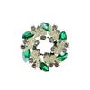 Broche de Bauhinia, popular en Europa y América, con doble hoja de aleación de flores, chapado en oro, con diamantes, color atmosférico, accesorios para trajes.