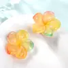 Flores da Primavera Desabrocham, Plumeria de Resina Estilo Antigo Spray-Pintada Multicolorida DIY Grampo de Cabelo Acessório de Cabelo Acessório de Flor Decoração de Capa de Celular