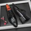Zapatos de Cuero para Hombre, Estilo Coreano, Modernos Británicos de Punta Fina con Cordones, Zapatos de Boda, Calzado Formal de Negocios, Versátiles Zapatos Casuales de Primavera con Aumento de Altura Oculto
