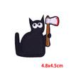 Combinación Transfronteriza Gato de Dibujos Animados Cuchillo Parche de Tela Bordada DIY Animal Rana Linda Parche para Sombrero Venta Caliente en stock