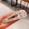 Pinza de Acetato Coreana de Alta Gama para Bebé con Brillantes de Colores, Lunares, Diseño Floral, Pinza para el Cabello de Lujo Ligero, Pinza Geométrica Versátil de Gota de Agua para Flequillo