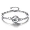 Venta al por mayor del fabricante Pulsera de Circonita Moda Caliente Oro Rosa Cristal Pulsera Versátil Brazalete para Mujer Joyería Más Vendida