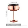 Copa de vino de acero inoxidable 304 de capa única de 500 ml, copa de vino tipo barril de gran capacidad colorida, resistente a caídas, con recubrimiento de cobre