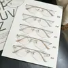 Novo modelo de óculos, armação sem aro em titânio puro, óculos de grau sem aro com borda cortada totalmente em titânio, disponíveis com grau M-7110