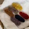 Pinza de Pelo de Felpa Color Caramelo Coreana para Bebé Pinza Lateral Femenina Pinza para Recoger la Mitad del Cabello en la Parte Posterior de la Cabeza
