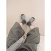 Mi nuevo par de zapatos de verano Birkenstock~ Verde aguacate con un ambiente de estilo japonés vintage~ Calcetines de longitud media semitransparentes para mujer