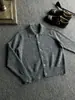 Nuevo Suéter de Mezcla de Lana Turquesa 2026 para Hombre, Chaqueta Cardigan Tejida de Alto Nivel Estilo Boxy Old Money para Otoño/Invierno
