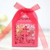 Caja de dulces hueca láser directa de fábrica boda flor cruz chocolate caja de dulces de recompensa de boda en stock venta al por mayor