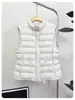 Chaleco de plumón Yuyan Otoño/Invierno Nuevo 90% Plumón de Pato Blanco con Cuello Alto para Viajes Diario para Mujer, Abrigo Cálido que Ceñe la Cintura