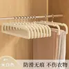 Conjunto de Cabides Aveludados para Uso Doméstico, Especializado para Pendurar Roupas, com Ângulo de Ombro Antiderrapante Integrado Sem Costuras, Suporte para Armazenamento e Suporte de Roupa Ajustável