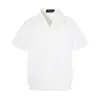 Camisa Casual de Color Sólido con Cuello de Solapa de Manga Corta Estilo Americano para Hombres y Mujeres, Nuevo Cardigan Casual Suelto Simple de Verano 2026
