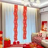 Decorações Longas de Origami Penduradas para Casamento, Quartos de Homens e Mulheres, Decorações de Quarto de Noivado, Cortinas de Sala de Estar, Conjuntos de Arranjos de Flores