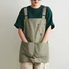 Novo Avental Simples Cozinha Casa Anti-manchas Avental de Cintura Verão Respirável Sem Mangas Macacão Catering Cozinha Roupa de Trabalho
