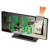 Reloj de Proyección LED Personalizado Transfronterizo, Reloj Despertador Digital Multifuncional, Reloj Electrónico con Luz Dinámica Automática con Enchufe USB