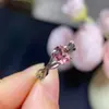 Anillo de espinela birmana natural piedra desnuda tamaño 5*6 mm para el día a día con baño de plata de ley 925