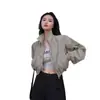 Chaqueta Ligera Corta con Protección Solar para Mujeres Menudas, Nuevo Estilo Europeo Verano 2026 Cuello Alto Exterior Delgado con Protección Solar