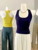 Top de Alça Europeu Estilo Spice Girl com Gola Quadrada e Costas Bonitas - Peça Leve para o Verão