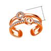 Yihua anillo abierto de doble círculo moda anillo con incrustaciones de circonitas hebilla anillo doble anillo de cola joyería al por mayor