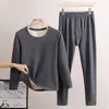 Roupa íntima térmica masculina e feminina terno de alta qualidade veludo outono e inverno roupas de outono para casal calça comprida