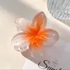 Pinza para el pelo de plumeria transfronteriza europea y americana, pinza lateral popular para vacaciones, accesorio para el pelo de pinza de tiburón para recogido en la parte posterior de la cabeza al por mayor