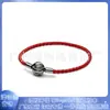Pandora S925 cobre blanco plata chapada cuentas diy accesorios Momentos nudo concéntrico cadena de hueso de serpiente pulsera de cordón de cuero