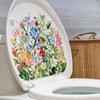 MS6420-ZY novo adesivo de flor de planta para vaso sanitário banheiro fundo de vaso sanitário adesivos de parede decorativos autoadesivos