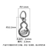 Prata Esterlina S925 Retrô Novo Chinoiserie Recortado Lingote Cabacinha Pingente DIY Pulseira Wenwan Acessórios de Prata Material