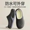 Pantuflas de algodón para hombre, nuevo estilo invierno 2026, pantuflas de interior para casa con talón cerrado, impermeables, cálidas y forradas de felpa, estilo de invierno para hombre